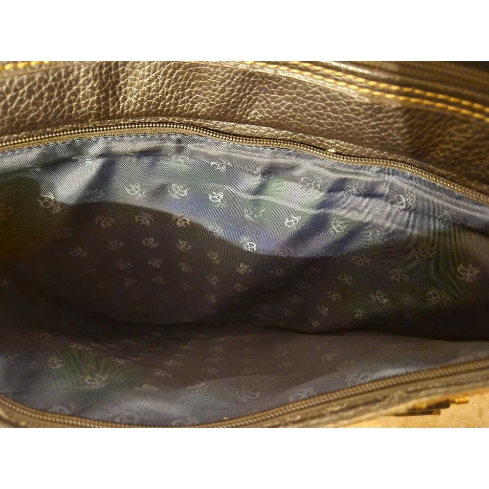 Brooks Brothers Leather Laptop Shoulder Messenger Bag *Read Description*